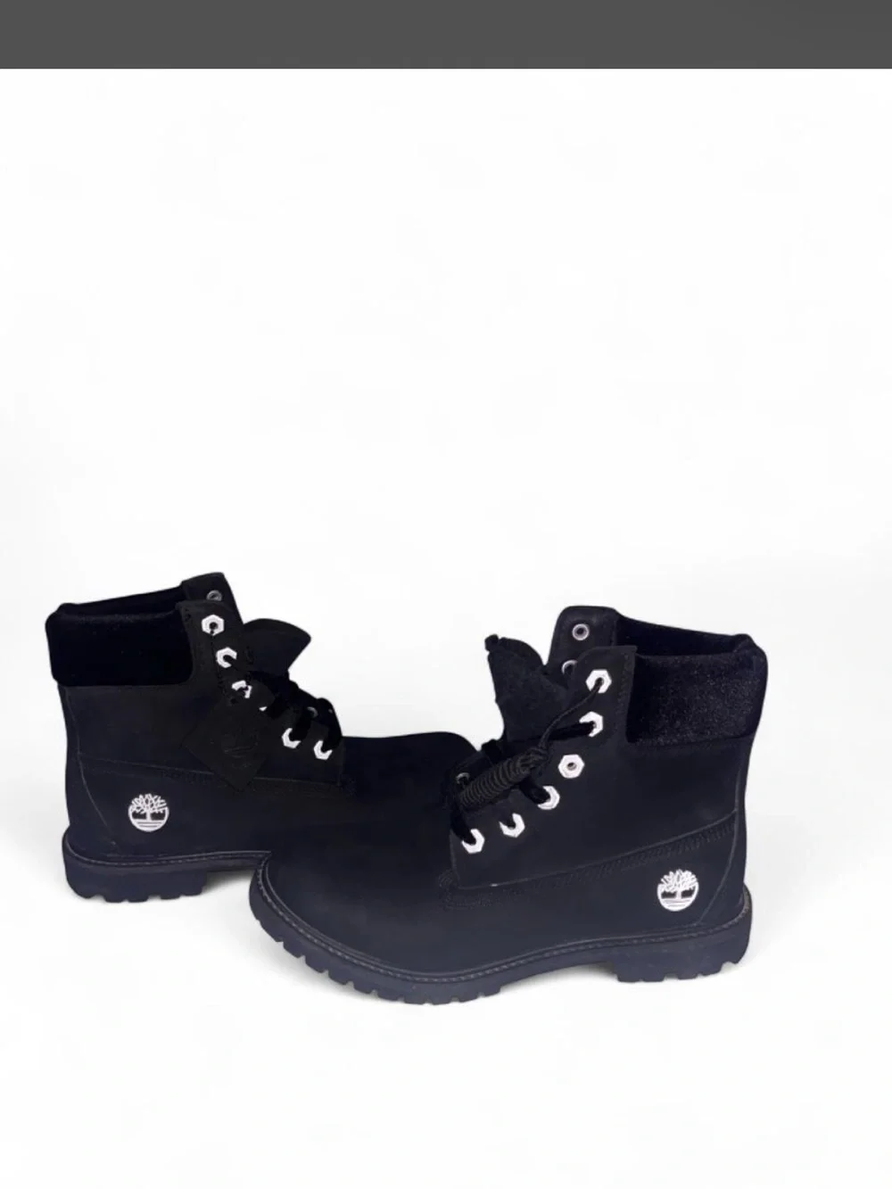 Timberland Black Nubuck Lace-Up Work Boots